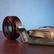 Міцний чоловічий ремінь з автоматичною пряжкою 20210 Vintage коричневий 119 см - зображення 8