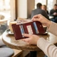 Компактный кошелек женский на кнопке ST Leather 18885 темно-красный. - изображение 2