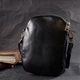 Небольшая сумка интересного формата из мягкой натуральной кожи Vintage 22338 черная - изображение 9