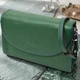 Компактная женская кожаная сумка с полукруглым клапаном Vintage 22260 зеленая - изображение 1
