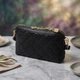 Класична сумка жіноча через плече з натуральної стьобаної шкіри Vintage 22315 чорна - зображення 4
