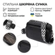 Компактна жіноча сумка крос-боді з натуральної шкіри Vintage 22294 чорна - зображення 3