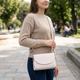Жіноча шкіряна сумка з напівкруглим клапаном Vintage 22258 біла - зображення 2