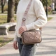 Модна шкіряна сумка з плетіннями для стильних жінок Vintage 22409 бежева - зображення 2