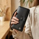 Лаконичный женский вертикальный кошелек-клатч из натуральной кожи ST Leather 22537 черный - изображение 2