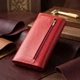 Женский кошелек с геометрическим клапаном из натуральной кожи ST Leather 22545 красный - изображение 3