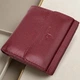 Небольшой женский кошелек с монетницей из натуральной кожи ST Leather 22544 бордовый - изображение 1