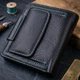 Кожаный стильный кошелек с монетницей снаружи ST Leather 19454 черный - изображение 4