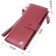 Вертикальный женский кошелек-клатч из натуральной кожи ST Leather 22535 бордовый - изображение 7