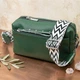 Шкіряна сумка зі стильним бігунком Vintage 22651 зелена - зображення 1