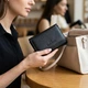 Женское красивое портмоне с монетницей из натуральной кожи ST Leather 22728 черное - изображение 2