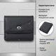Компактный женский кошелек с карманом для монет из натуральной кожи ST Leather 22690 черный - изображение 4