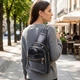 Цікава жіноча сумка з однією лямкою через плече з екошкіри Vintage 22759 чорна - зображення 2