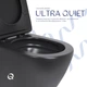 Унитаз подвесной Qtap Robin New Ultra Quiet безободочный с сиденьем Soft-close MATT BLACK QT13332381АSMB - изображение 5