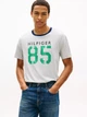Футболка хлопковая длинная мужская Tommy Hilfiger XM07448-P61(Grey Heather) M Серая с принтом (198928109803) - изображение 1