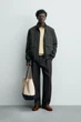 Мужская легкая куртка-бомбер Zara dark khaki L, арт.2949\049\507 - изображение 2