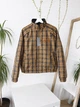 Мужская демисезонная куртка ZARA BOXY FIT в клетку yellow M, арт.4302/428/300 - изображение 2