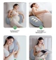 Подушка для вагітних BabyWatch U-подібна, підтримка живота та талії, для сну на боці, силіконова, сіра - зображення 8