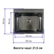 Кухонна мийка Mixxus MH6050 Decor Nano-Black 3.0/0,8 мм графіт інтегрована з нержавіючої сталі (MX1934) - зображення 2