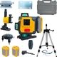 Лазерный уровень DCLE34031N нивелир самовыравнивающийся аккумуляторный 4D 16 линий 360° зеленый луч 25 м 3.7 В 5 А·ч профессиональный со штативом для строительных монтажных отделочных работ разметки - изображение 2