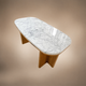 Обеденный стол STEL GROUP Bianco Carrara 155×80 см с мраморной столешницей и ножками из ясеня - изображение 3