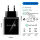 Сетевое зарядное устройство для быстрой зарядки 4 port USB Quick Charge 3.0 Black (12W) — компактная универсальная зарядка с - изображение 3