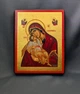 Писаная икона Пресвятой Богородицы Сладкое Лобзание (Гликофилуса) 15,5×20см - изображение 1