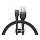 USB кабель Senteo ST-01 Montes Series 2.4A Lightning 1,2м- чорний - зображення 2