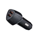 Samochodowa ładowarka Forcell F-Energy Carbon 2 x USB A QC3.0 3A 36W Black (5903396133794) - obraz 2