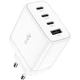 Зарядний пристрій 4xUSB 65W (GaN 1хUSB-C QC+PD 3.0 вилка ЄС для iPhone 12) Cudy (CH70) - изображение 1