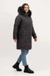 Зимняя женская куртка большого размера UF-fashion LAR 8-песец 50 графитовый - изображение 2