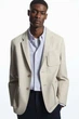 Блейзер чоловічий COS single-breasted twill blazer 1131582002 Eur 48 Бежевий - изображение 1