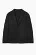 Блейзер чоловічий COS single-breasted twill blazer 1131582001 Eur 48 Чорний - изображение 6