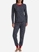 Пижама (лонгслив + штаны) женская хлопковая Tommy Hilfiger 230689402 M Синяя (1161504778) - изображение 5