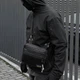 Мужская сумка-мессенджер через плечо Hunter M Black, Оксфорд 1000Д, черная, с Velcro-панелью для патчей - изображение 3
