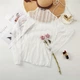 Жіноча прозора кофтинка у вертикальну смужку з високим коміром Honey Fashion Accessories S/М білий (10-140) - зображення 2