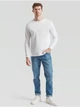 Мужская футболка с длинным рукавом Fruit of the Loom Valueweight Long Sleeve 100% хлопок,размер M, Белая - изображение 4