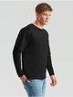 Мужская футболка с длинным рукавом Fruit of the Loom Valueweight Long Sleeve 100% хлопок,размер M, Черная - изображение 3
