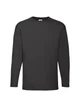 Мужская футболка с длинным рукавом Fruit of the Loom Valueweight Long Sleeve 100% хлопок,размер M, Черная - изображение 5
