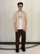 Рубашка хлопковая мужская Uniqlo 773010296 XL Бежевая (1161496350) - изображение 12