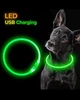 Яркий светодиодный LED ошейник для собак и кошек 0-70 см (можно укорачивать) с USB-заряд. Видимость до 500м в темноте. Цвет ЗЕЛЕНЫЙ. - изображение 5