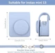 Чехол для Fujifilm Instax Mini 13 Case Frost Blue голубой, чехол совместим с камерами Mini 13/12/11/9 (без фотоаппарата) модель 2026 - изображение 2