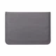 Защитный чехол-папка Leather PU с подставкой для охлаждения для MacBook 13"/Pro/Air, M1 / M2 / M3, Серый - изображение 1