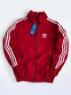Женская спортивная кофта Adidas весна-осень трикотажная зипка красная XL размер - изображение 1