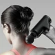 Портативный массажер для тела и 4 насадки, от USB, Fascial Gun KH-320, Черный / Ручной мышечный вибромассажер - изображение 4