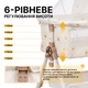 Кроватка-трансформер LEOBRO Smart Crib Pro 5в1 Бежевая (LB-1135) - изображение 4