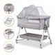 Кроватка-трансформер LEOBRO Smart Crib Pro 5в1 Серая (LB-1136) - изображение 1