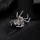 Брошка павук Spider шпилька у вигляді чорного павука з кристалами - зображення 5