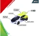 Набір автомобілів Majorette Neon Racer 5 шт 8504105004 (8504105004) - зображення 5