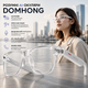 Умные AI-очки Domhong Bluetooth, перевод 164 языков, Open-Ear аудио, микрофон, Hands-Free, UV/Blue Light - изображение 1